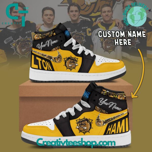Tubopro Hamilton Bulldogs AJ1 High Sneakers Shoes For Men And Women