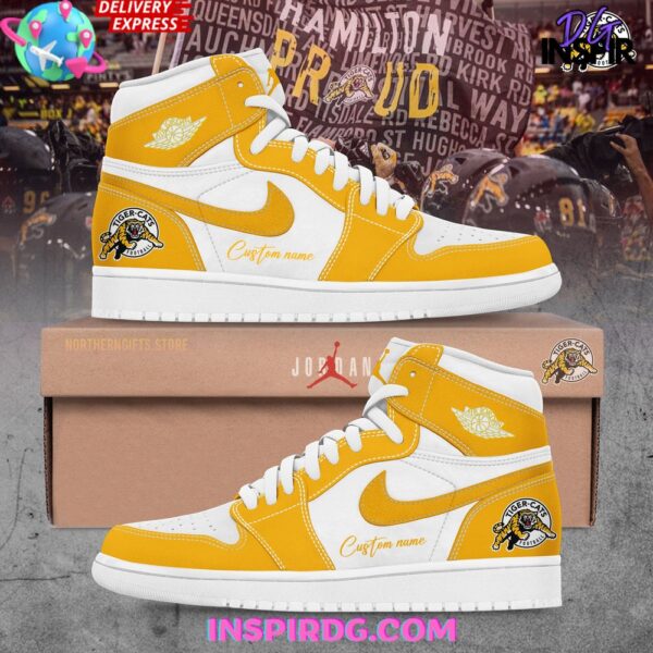 Tubopro Hamilton Tiger-Cats AJ1 High Sneakers Shoes For Men And Women
