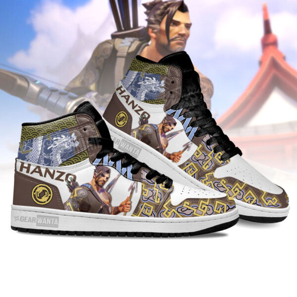 Tubopro Hanzo Overwatch AJ1 High Sneakers Shoes For Men And Women - Image 3