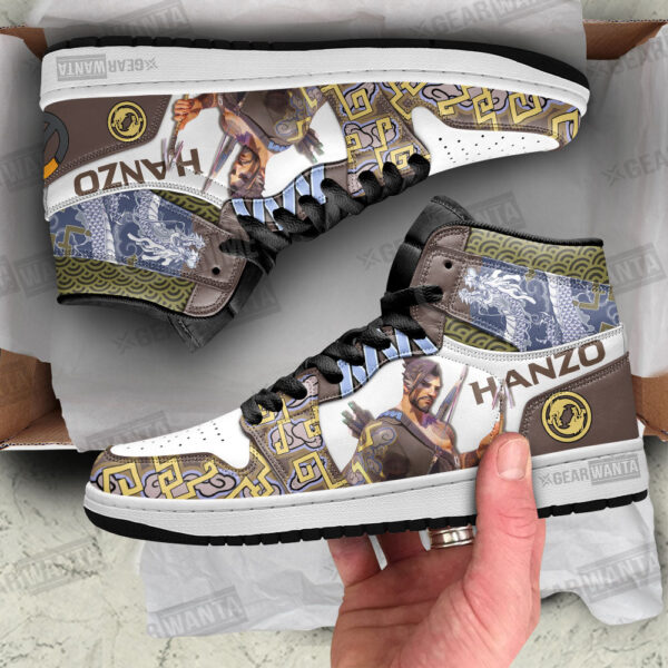 Tubopro Hanzo Overwatch AJ1 High Sneakers Shoes For Men And Women - Image 2
