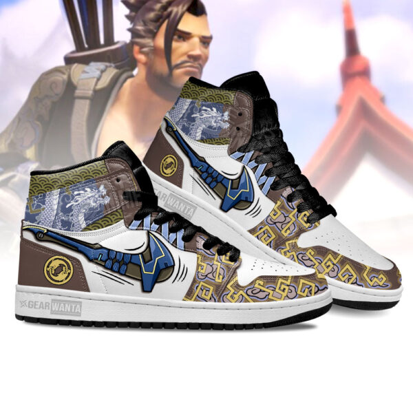 Tubopro Hanzo Overwatch AJ1 High Sneakers Shoes For Men And Women - Image 4