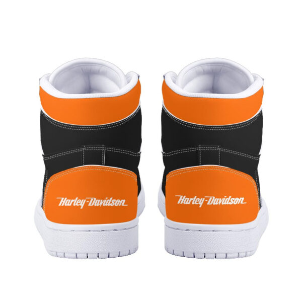 Tubopro Harley Davidson AJ1 High Sneakers Shoes For Men And Women - Image 4