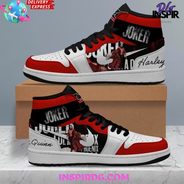Tubopro Harley Quinn AJ1 High Sneakers Shoes For Men And Women - Image 2