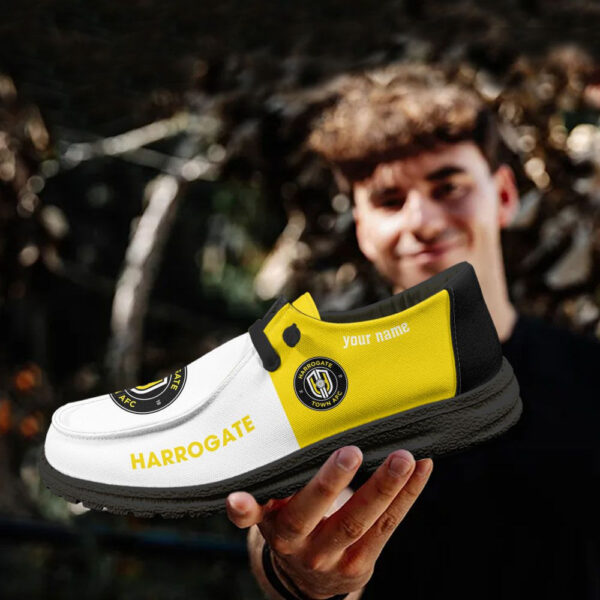 Tubopro Harrogate Town AFC Personalized Hey Dude Shoes For Men And Women - Image 4