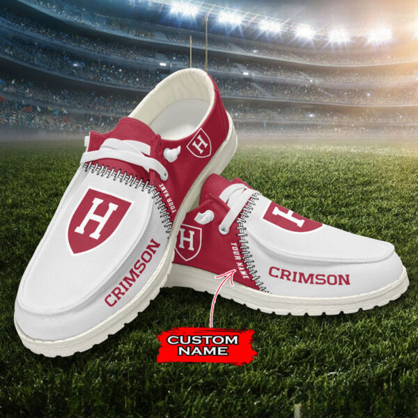 Tubopro Harvard Crimson Personalized Hey Dude Shoes For Men And Women
