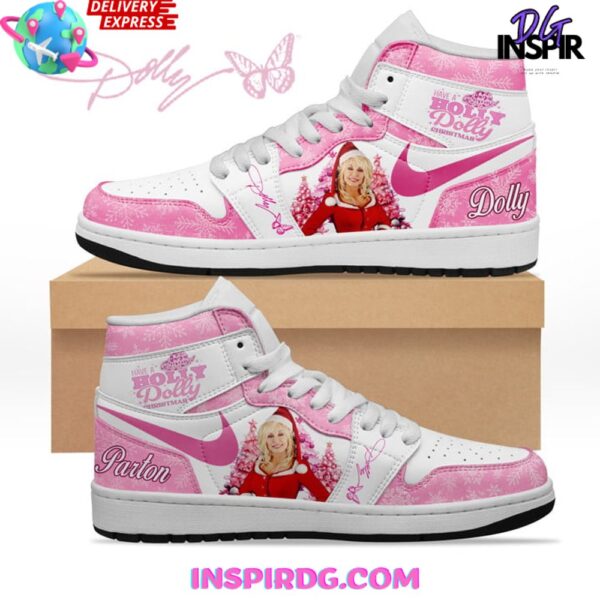 Tubopro Have A Holly Dolly Christmas AJ1 High Sneakers Shoes For Men And Women