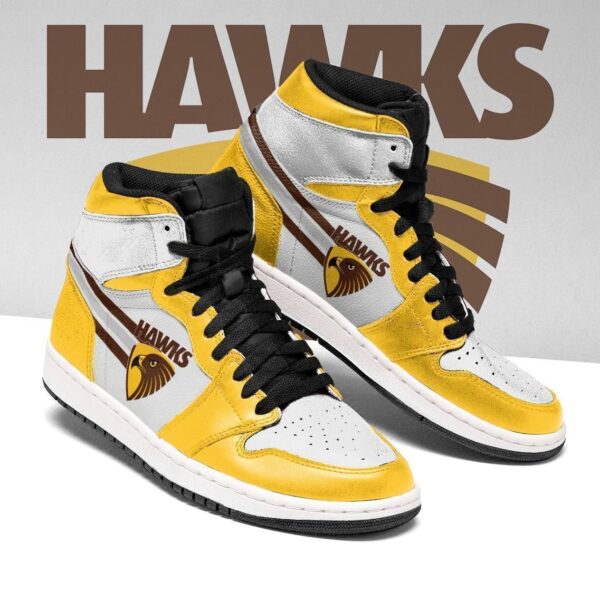 Tubopro Hawthorn Hawks AFL AJ1 High Sneakers Shoes For Men And Women