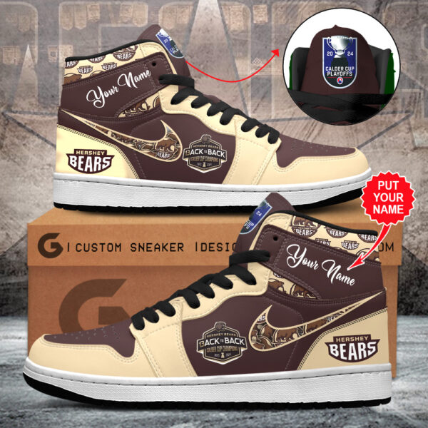 Tubopro Hershey Bears AJ1 High Sneakers Shoes For Men And Women