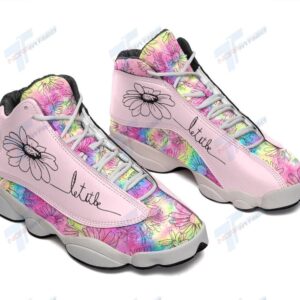 Tubopro Hippie Flower Let It Be AJ13 Sneakers Shoes For Men And Women