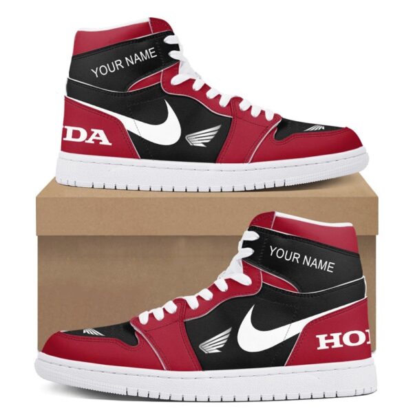 Tubopro Honda Motors AJ1 High Sneakers Shoes For Men And Women - Image 2