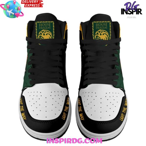 Tubopro House Of The Dragon Team Green AJ1 High Sneakers Shoes For Men And Women - Image 3