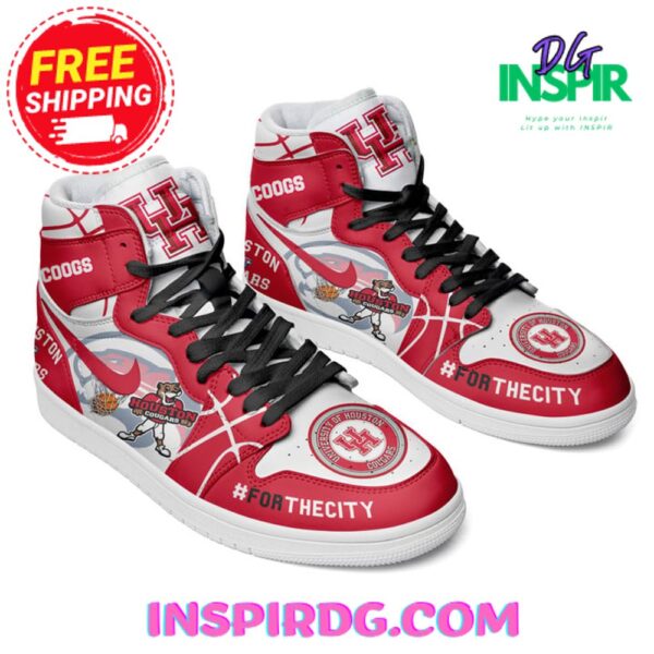 Tubopro Houston Cougars AJ1 High Sneakers Shoes For Men And Women - Image 2