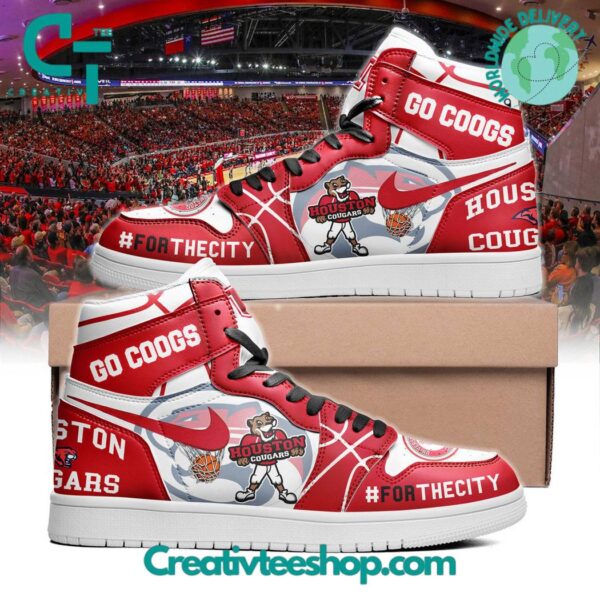 Tubopro Houston Cougars AJ1 High Sneakers Shoes For Men And Women