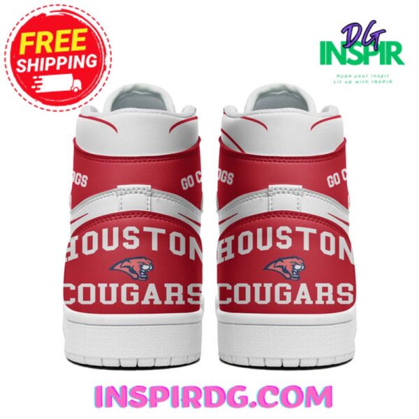 Tubopro Houston Cougars AJ1 High Sneakers Shoes For Men And Women - Image 3