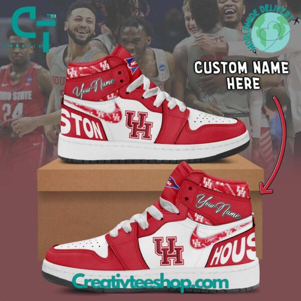 Tubopro Houston Cougars AJ1 High Sneakers Shoes For Men And Women