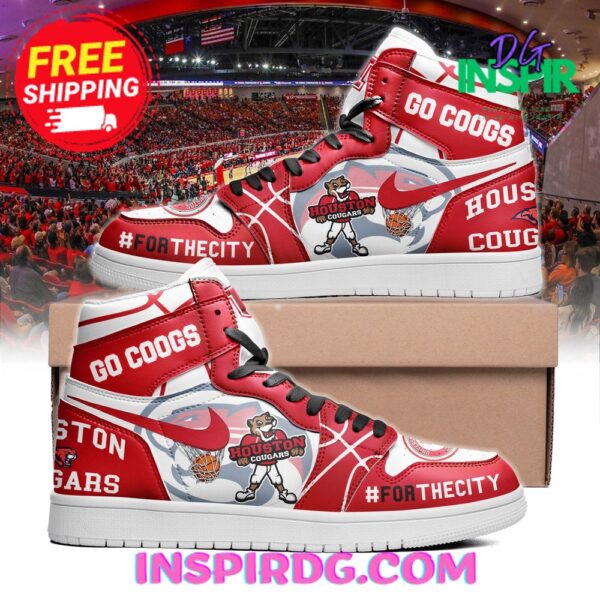 Tubopro Houston Cougars AJ1 High Sneakers Shoes For Men And Women