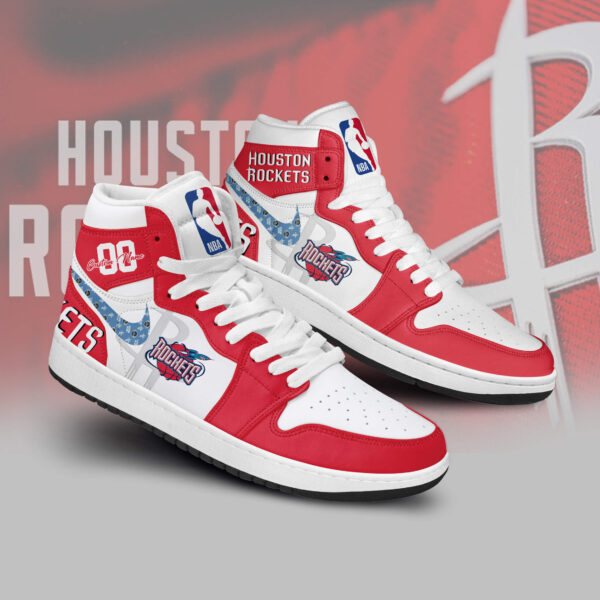 Tubopro Houston Rockets AJ1 High Sneakers Shoes For Men And Women