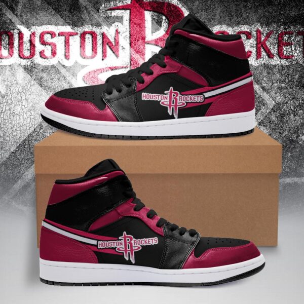 Tubopro Houston Rockets NBA AJ1 High Sneakers Shoes For Men And Women