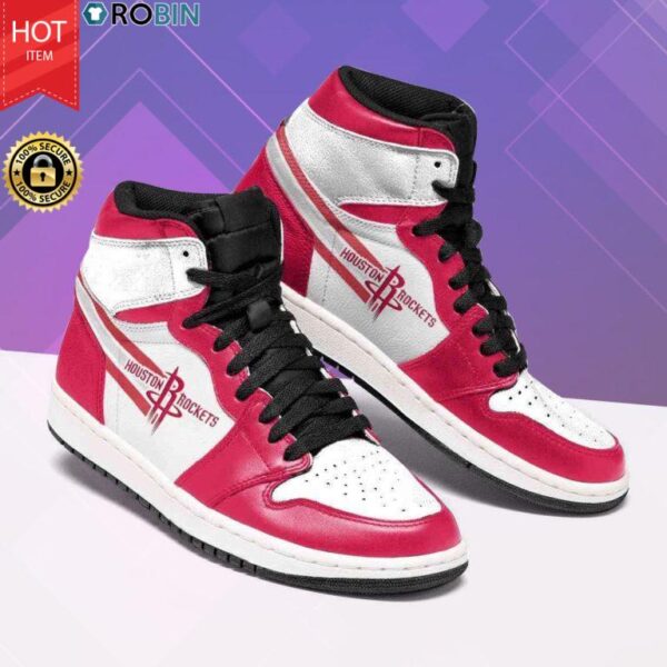 Tubopro Houston Rockets NBA AJ1 High Sneakers Shoes For Men And Women