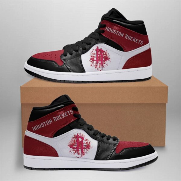 Tubopro Houston Rockets NBA AJ1 High Sneakers Shoes For Men And Women
