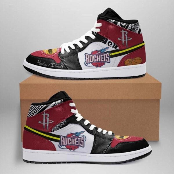 Tubopro Houston Rockets NBA AJ1 High Sneakers Shoes For Men And Women