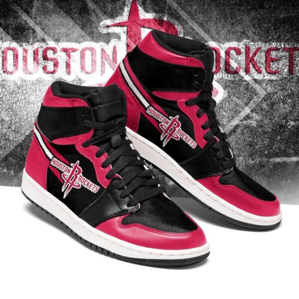 Tubopro Houston Rockets NBA AJ1 High Sneakers Shoes For Men And Women - Image 2