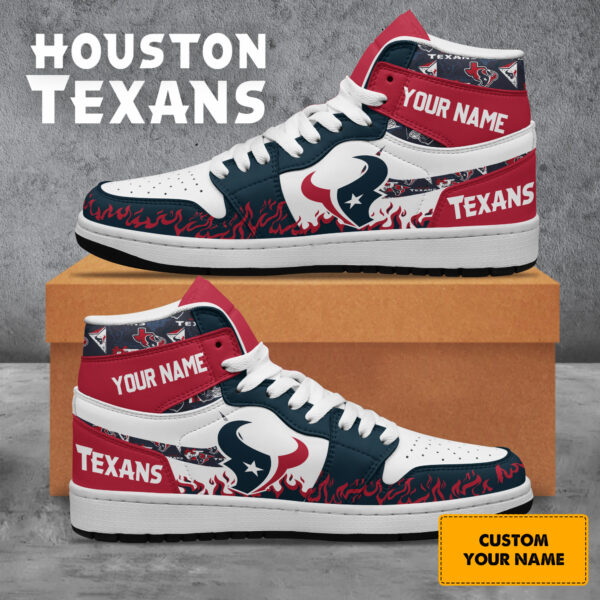 Tubopro Houston Texans AJ1 High Sneakers Shoes For Men And Women - Image 2