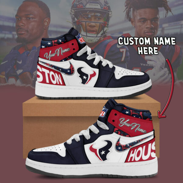 Tubopro Houston Texans AJ1 High Sneakers Shoes For Men And Women