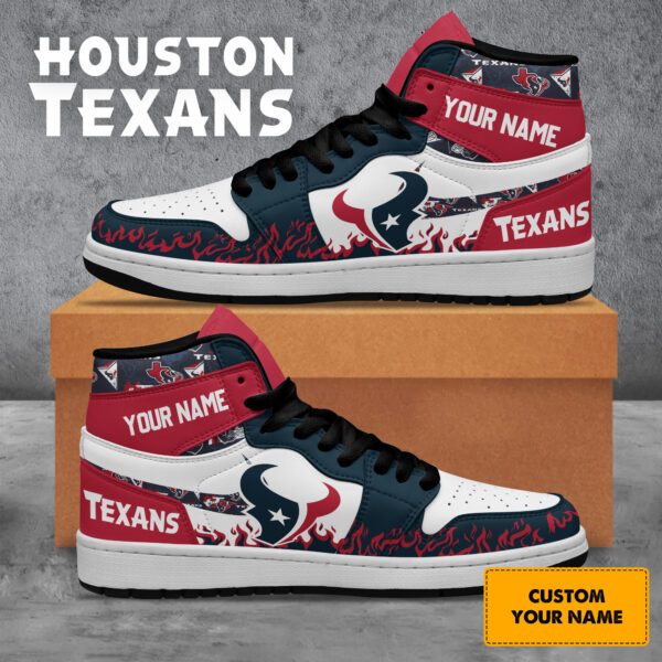 Tubopro Houston Texans AJ1 High Sneakers Shoes For Men And Women - Image 2