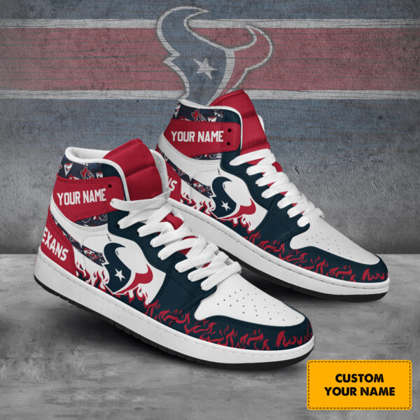 Tubopro Houston Texans AJ1 High Sneakers Shoes For Men And Women