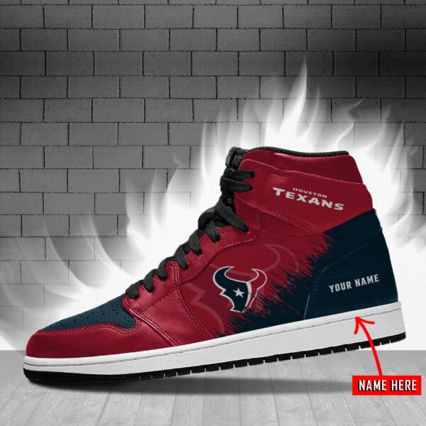 Tubopro Houston Texans NFL AJ1 High Sneakers Shoes For Men And Women - Image 2