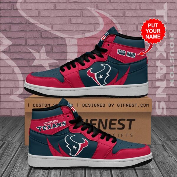 Tubopro Houston Texans NFL AJ1 High Sneakers Shoes For Men And Women