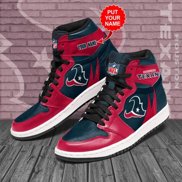 Tubopro Houston Texans NFL AJ1 High Sneakers Shoes For Men And Women - Image 2