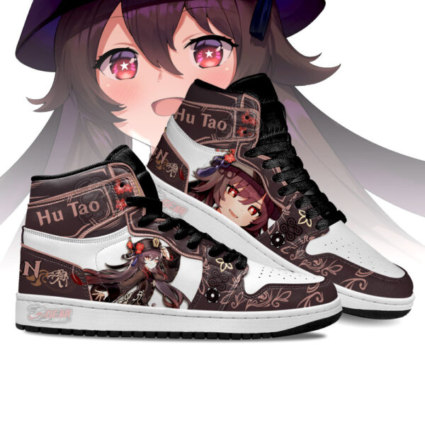 Tubopro Hu Tao Genshin Impact AJ1 High Sneakers Shoes For Men And Women - Image 3