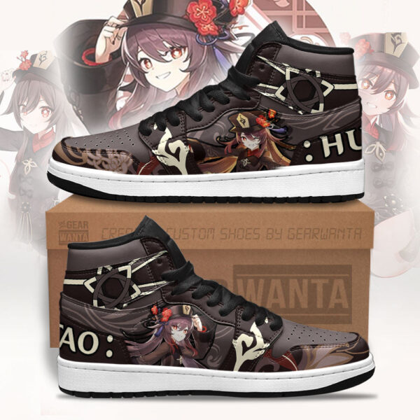 Tubopro Hu Tao Genshin Impact AJ1 High Sneakers Shoes For Men And Women