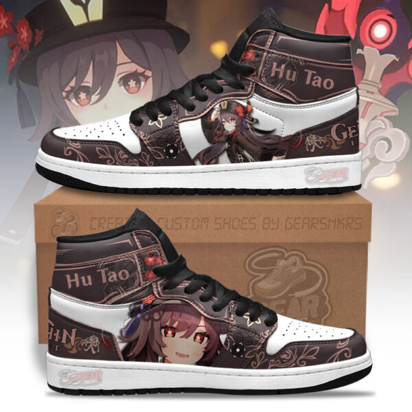 Tubopro Hu Tao Genshin Impact AJ1 High Sneakers Shoes For Men And Women