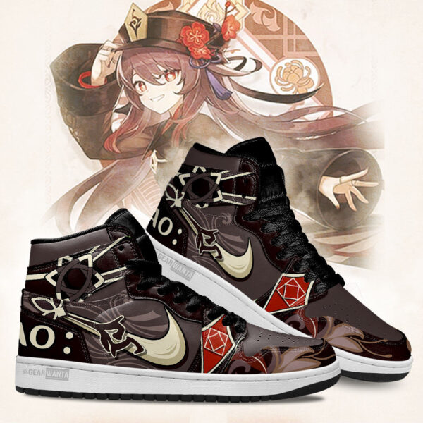 Tubopro Hu Tao Genshin Impact AJ1 High Sneakers Shoes For Men And Women