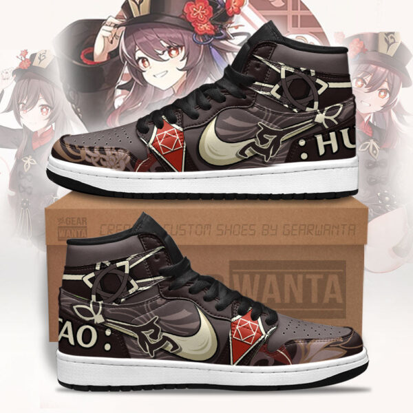 Tubopro Hu Tao Genshin Impact AJ1 High Sneakers Shoes For Men And Women - Image 3