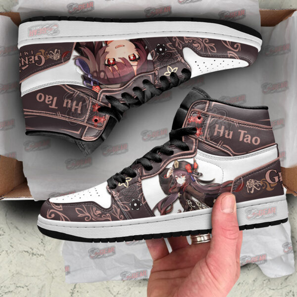 Tubopro Hu Tao Genshin Impact AJ1 High Sneakers Shoes For Men And Women - Image 2