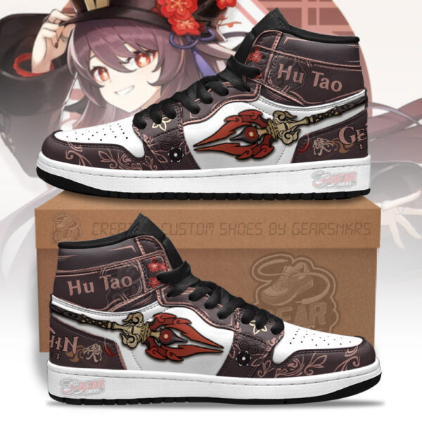 Tubopro Hu Tao Genshin Impact AJ1 High Sneakers Shoes For Men And Women