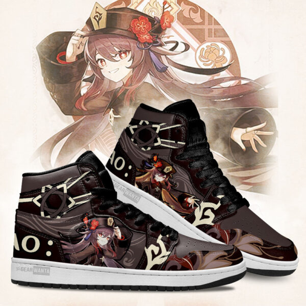 Tubopro Hu Tao Genshin Impact AJ1 High Sneakers Shoes For Men And Women - Image 2