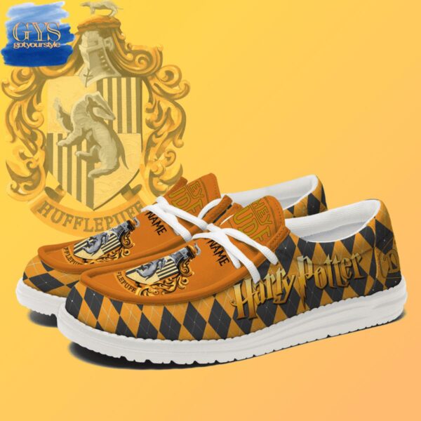 Tubopro Hufflepuff Harry Potter Personalized Hey Dude Shoes For Men And Women