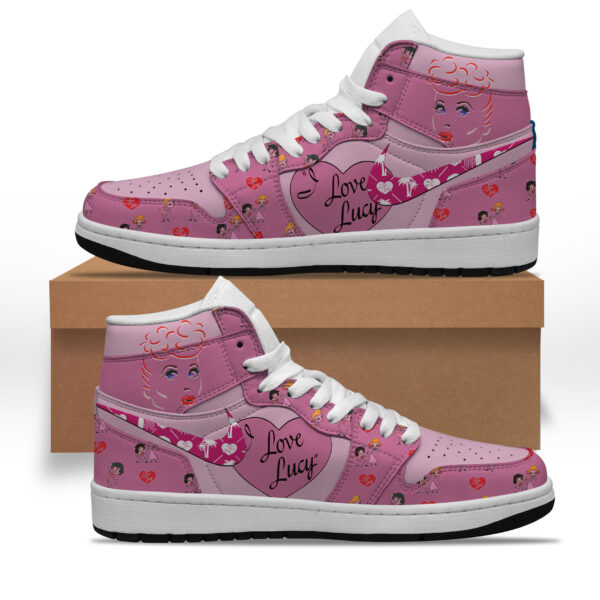 Tubopro I Love Lucy AJ1 High Sneakers Shoes For Men And Women - Image 2