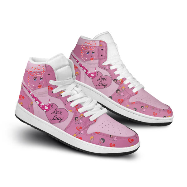Tubopro I Love Lucy AJ1 High Sneakers Shoes For Men And Women - Image 3