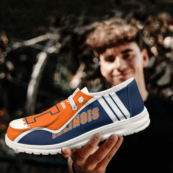 Tubopro Illinois Fighting Illini Hey Dude Shoes For Men And Women - Image 3