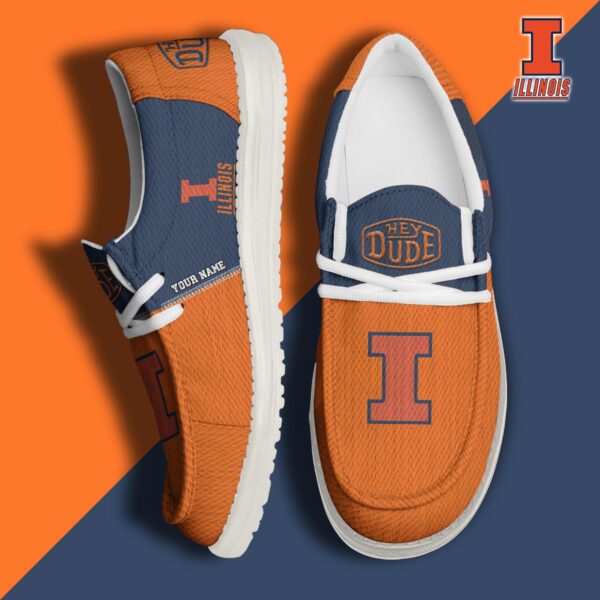 Tubopro Illinois Fighting Illini Personalized Hey Dude Shoes For Men And Women