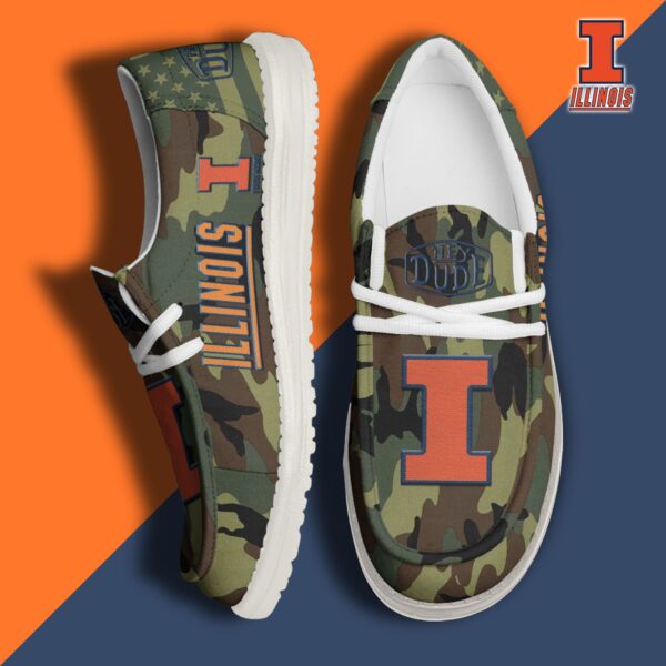 Tubopro Illinois Fighting Illini Personalized Hey Dude Shoes For Men And Women