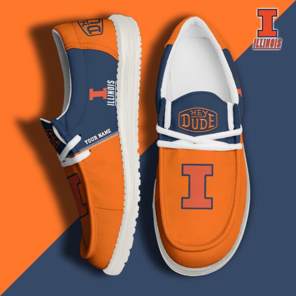 Tubopro Illinois Fighting Illini Personalized Hey Dude Shoes For Men And Women - Image 2