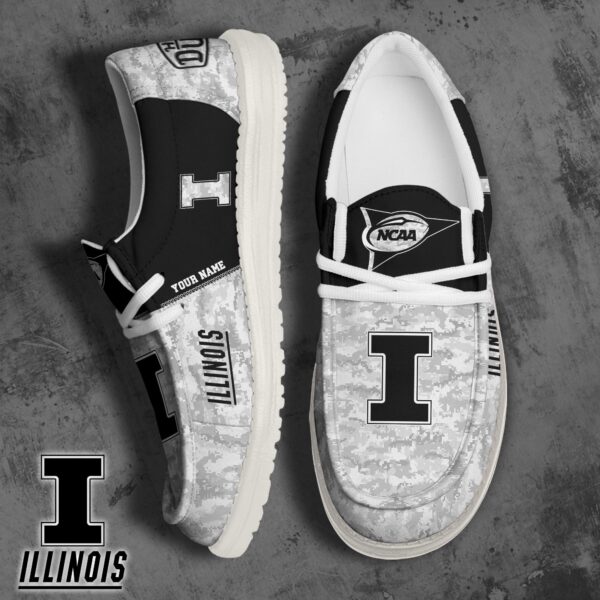 Tubopro Illinois Fighting Illini Personalized Hey Dude Shoes For Men And Women