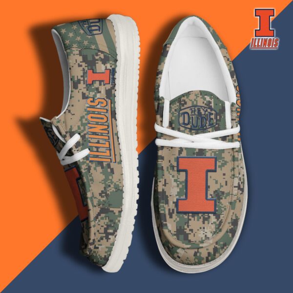 Tubopro Illinois Fighting Illini Personalized Hey Dude Shoes For Men And Women